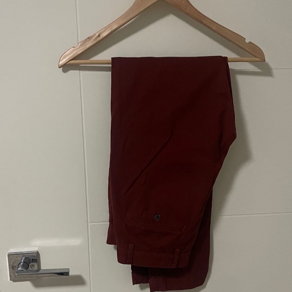 Club Monaco Dark Red Chinos
